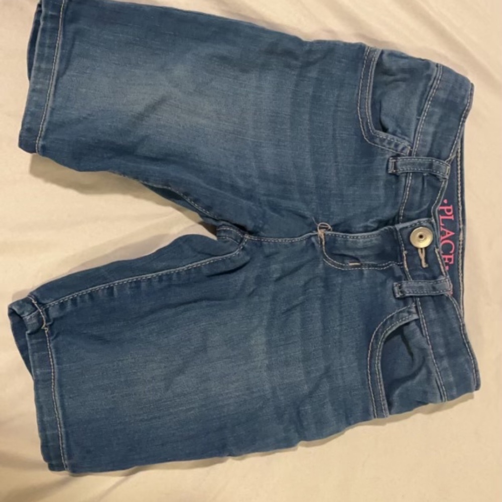 Children’s Place Girls Skimmer Jean Shorts light  Navy Size 5S